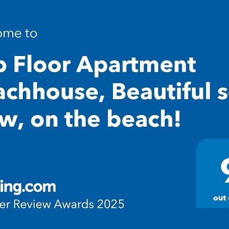 Top Floor Apartment Beachhouse, Beautiful Sea View, On The Beach! Carthagène Extérieur photo