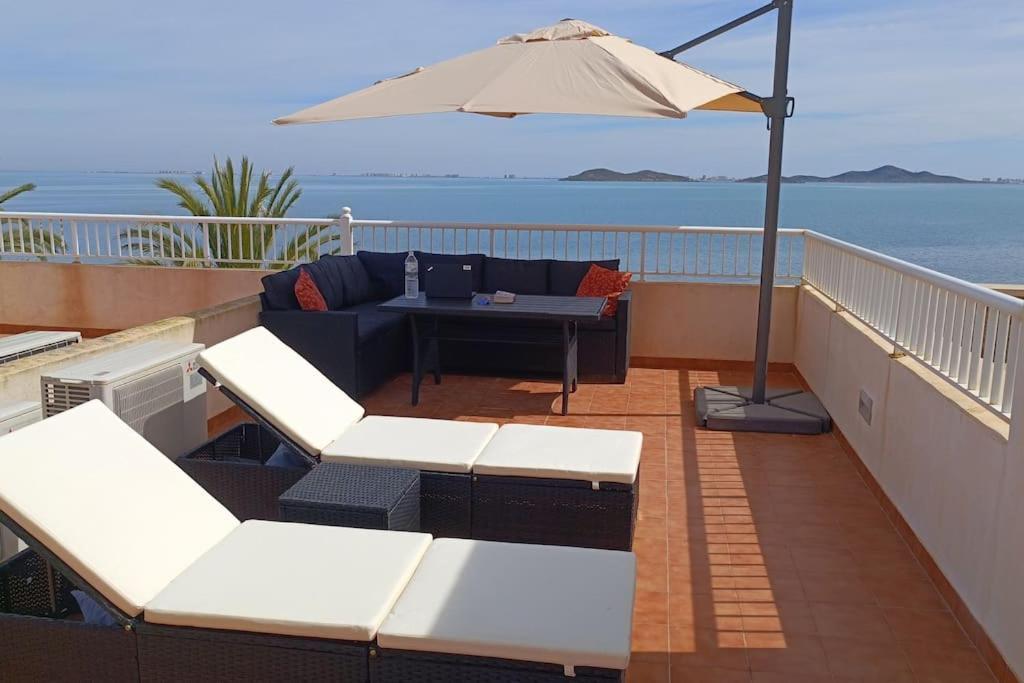 Top Floor Apartment Beachhouse, Beautiful Sea View, On The Beach! Carthagène Extérieur photo